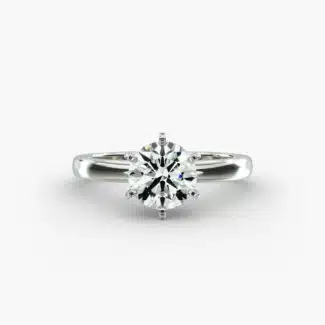 Comfort Fit Six Prong Solitaire 7 Carat Diamond Ring in Platinum