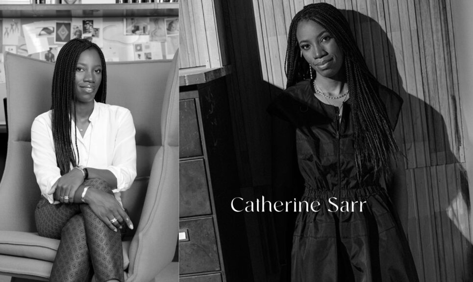 Portrait of Catherine Sarr, founder of Almasika jewelry, whose designs are rooted in universal symbols and created using consciously recycled materials.