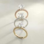 A spectacular 4.00 Carat Elongated Cushion Cut Diamond Ring (E/VVS1 Lab-Grown Diamond) set in a French Pavé Platinum band.