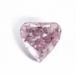 A GIA-certified 1.01 carat Heart Shape Fancy Intense Purplish Pink Diamond from James Allen, a premier stone among Loose Pink Diamonds For Sale.