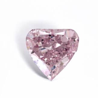 A GIA-certified 1.01 carat Heart Shape Fancy Intense Purplish Pink Diamond from James Allen, a premier stone among Loose Pink Diamonds For Sale.