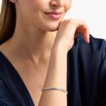 A Lab-Grown Diamond Bezel and Prong Tennis Bracelet (2 3/4 CTW) in 14K White Gold, a high-value option for Luxury Push Present Ideas.