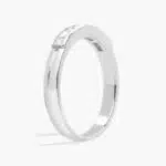 A Channel Set Princess Cut Mens Diamond Wedding Band Rings in Platinum (4.50mm) with 0.62 CTW H/SI1 diamonds.