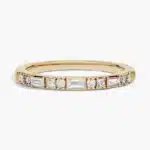 A Dot Dash Mixed Cut Lab Created Diamond Wedding Set Rings On Sale Women band in 14K Yellow Gold (2.00mm) with 1/4 CTW mixed-shape lab-grown diamonds.