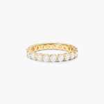 An Embellished Milgrain Diamond Eternity Ring in 14K Yellow Gold with 1.95 CTW average, a luxurious choice among Luxury Push Present Ideas and push present eternity ring styles.