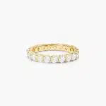 An Embellished Milgrain Diamond Eternity Ring in 14K Yellow Gold with 1.95 CTW average, a luxurious choice among Luxury Push Present Ideas and push present eternity ring styles.