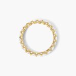 An Embellished Milgrain Diamond Eternity Ring in 14K Yellow Gold with 1.95 CTW average, a luxurious choice among Luxury Push Present Ideas and push present eternity ring styles.