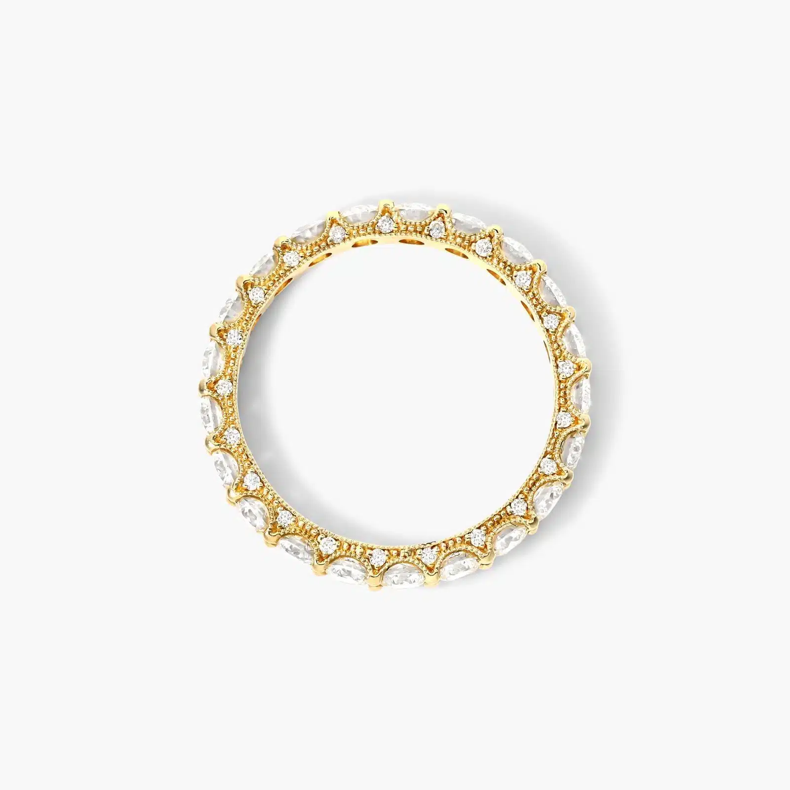 Embellished Milgrain Diamond Eternity Ring In 14K Yellow Gold 2 An Embellished Milgrain Diamond Eternity Ring in 14K Yellow Gold with 1.95 CTW average, a luxurious choice among Luxury Push Present Ideas and push present eternity ring styles.