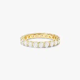 An Embellished Milgrain Diamond Eternity Ring in 14K Yellow Gold with 1.95 CTW average, a luxurious choice among Luxury Push Present Ideas and push present eternity ring styles.