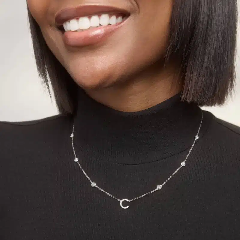 Initial Necklace Luxury Push Present Ideas 0 95 CTW initial-necklace-luxury-push-present-ideas-0-95-ctw