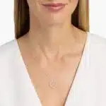 A Riviera Pavé Diamond Circle Necklace in 14K White Gold (3/4 CTW), a beautiful and symbolic item among Luxury Push Present Ideas.