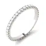 A 5/8 CTW Round Caydia Lab-Grown Diamond Eternity Band in 18K White Gold, a superior choice among Luxury Push Present Ideas and push present eternity ring styles.