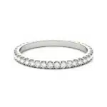 A 5/8 CTW Round Caydia Lab-Grown Diamond Eternity Band in 18K White Gold, a superior choice among Luxury Push Present Ideas and push present eternity ring styles.