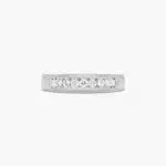 A Slender Channel Men's Diamond Wedding Band (5.50mm) with 0.33 CTW of diamonds, set in 14K White Gold.