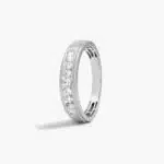 A Slender Channel Men's Diamond Wedding Band (5.50mm) with 0.33 CTW of diamonds, set in 14K White Gold.