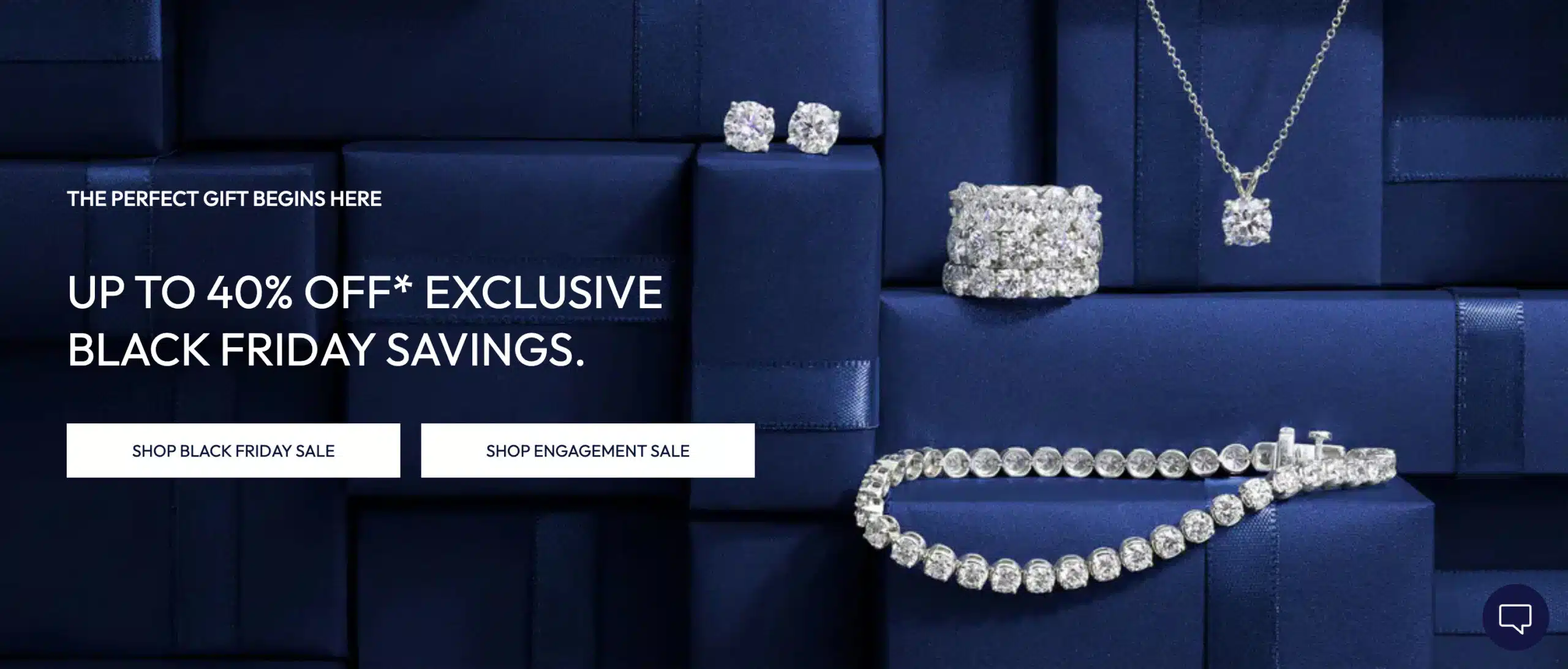 blue nile upto 40 parcent off black friday deal and engagement ring setting deal promo banner