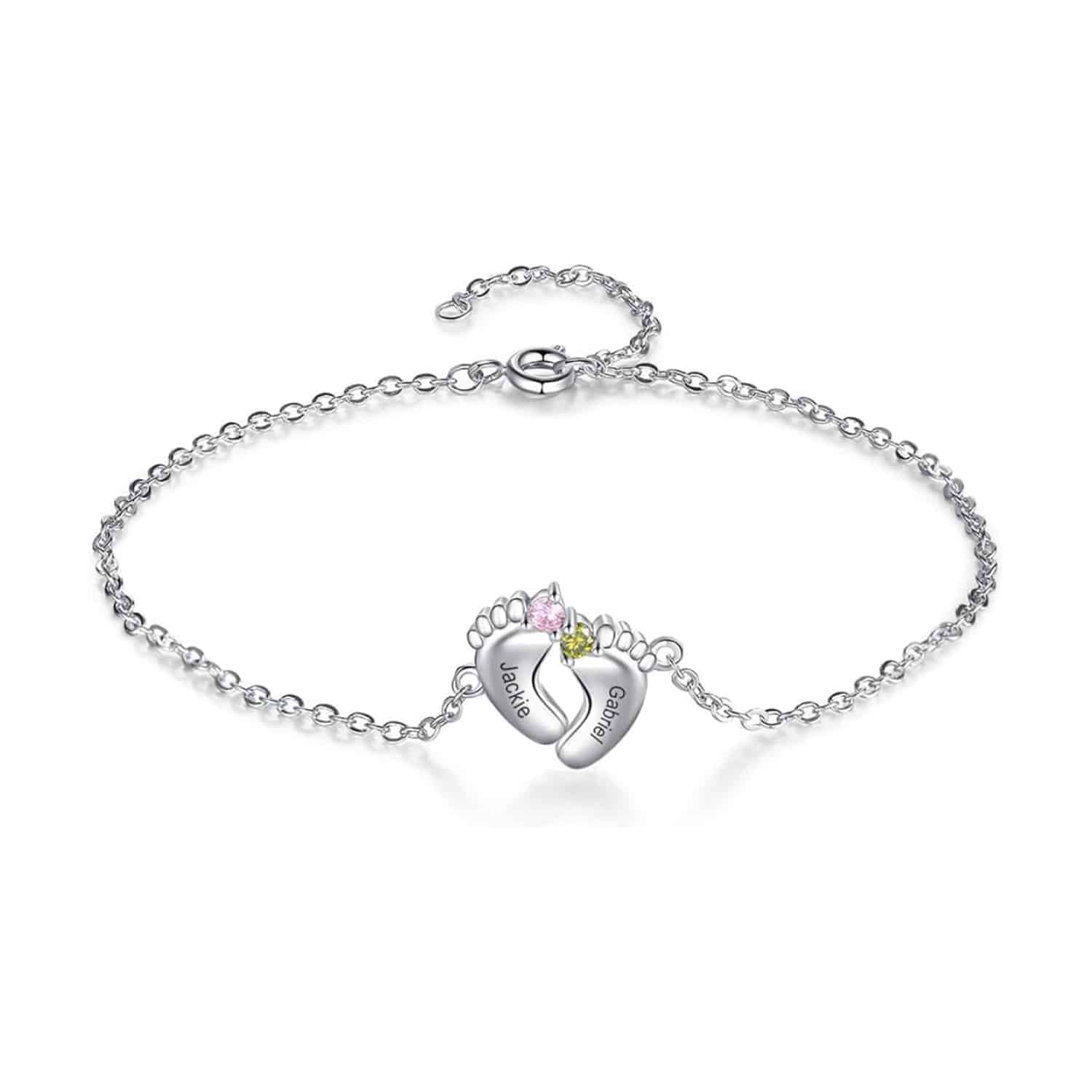 Footprint Charm Bracelet Luxury Push Present Ideas For Mom footprint-charm-bracelet-luxury-push-present-ideas-for-mom