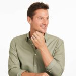 A Round Cut Diamond Mens Tungsten Wedding Bands With Diamonds by TRITON (9.00mm) in White Tungsten Carbide with a 0.1 CTW diamond.