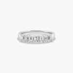 A Seven Stone Mixed Cut White Gold Diamond Wedding Rings For Women band in 14K White Gold (2.00mm) with 0.28 CTW mixed-shape lab-grown diamonds.