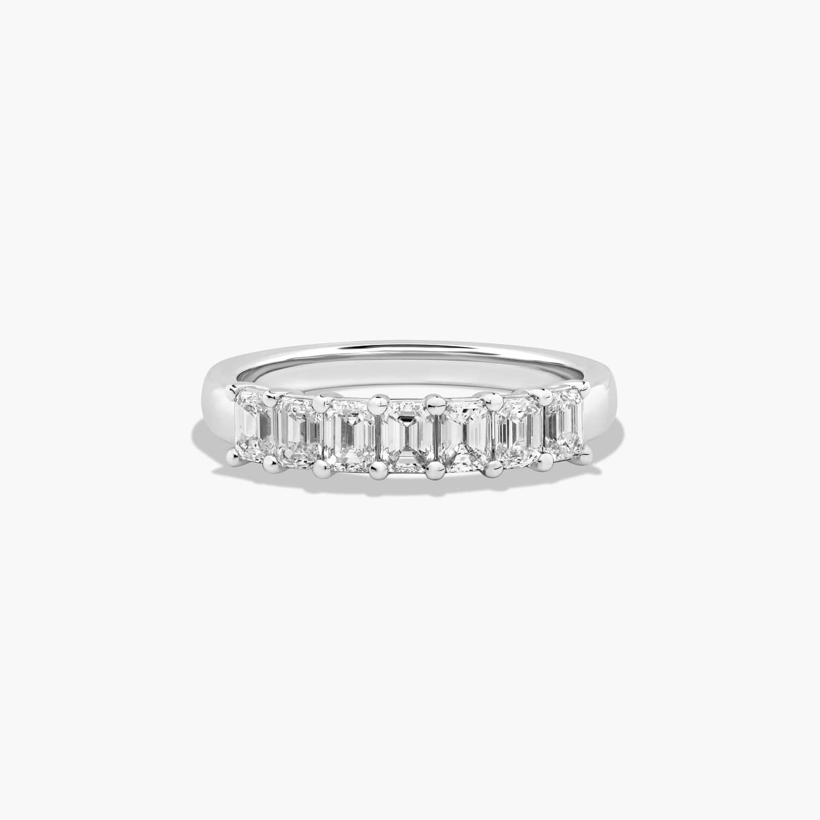 A Seven Stone Mixed Cut White Gold Diamond Wedding Rings For Women band in 14K White Gold (2.00mm) with 0.28 CTW mixed-shape lab-grown diamonds.