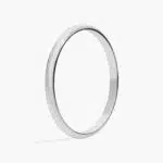 A classic 18K White Gold Simple Wedding Rings For Women plain band with a 2.00mm width and high polish finish.
