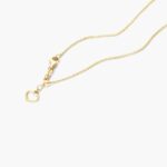 14K yellow gold infinity necklaces valentine's day jewelry for her featuring a diamond pavé infinity symbol on a 16-inch cable chain.