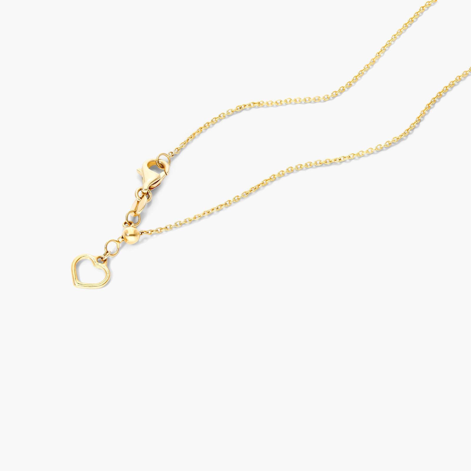 14K yellow gold infinity necklaces valentine's day jewelry for her featuring a diamond pavé infinity symbol on a 16-inch cable chain.