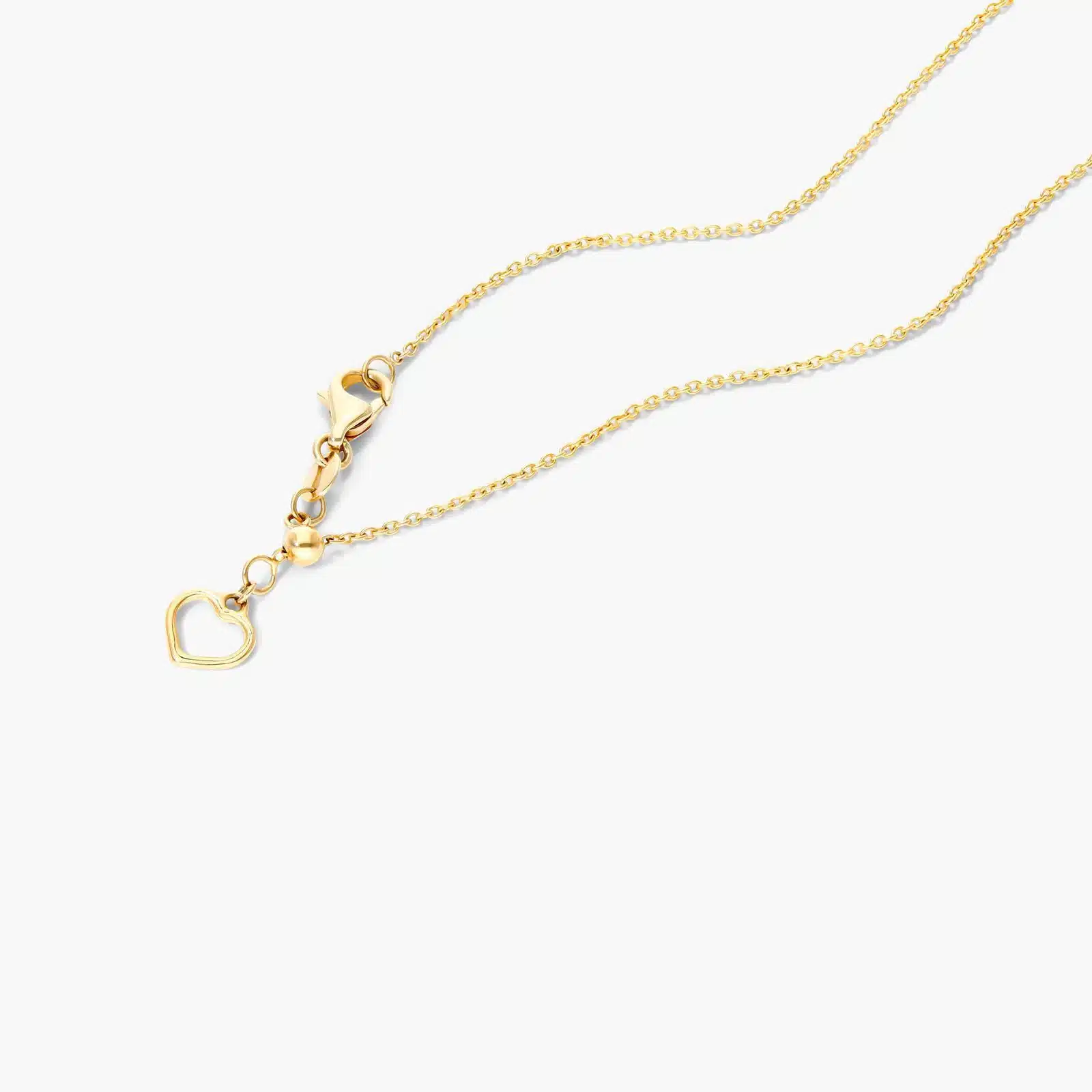 14K yellow gold infinity necklaces valentine's day jewelry for her featuring a diamond pavé infinity symbol on a 16-inch cable chain.