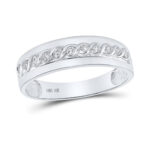 A 10K White Gold His and Hers Engagement Rings Sets featuring a Round Diamond Cluster engagement ring and coordinating matching bands, totaling 3/4 Carat Total Weight.