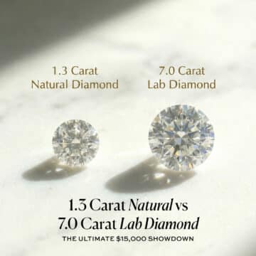 1.3 Carat Natural vs. 7.0 Carat Lab Diamond: The Ultimate $15,000 Showdown
