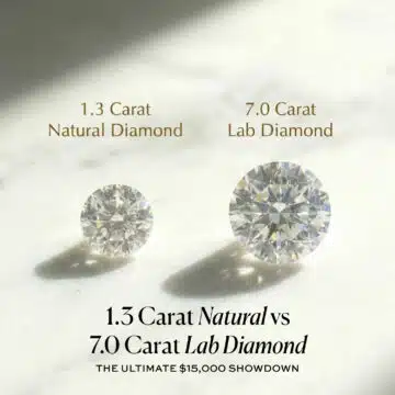 1.3 Carat Natural vs. 7.0 Carat Lab Diamond: The Ultimate $15,000 Showdown