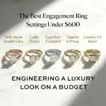 5 Best Engagement Ring Settings Under $600 (Maximize Stone Budget)