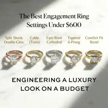 5 Best Engagement Ring Settings Under $600 (Maximize Stone Budget)