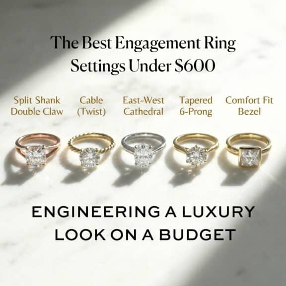 5 Best Engagement Ring Settings Under $600 (Maximize Stone Budget)