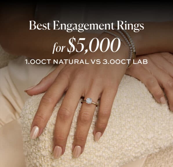 Best Engagement Rings for $5,000: 1.00ct Natural vs 3.00ct Lab