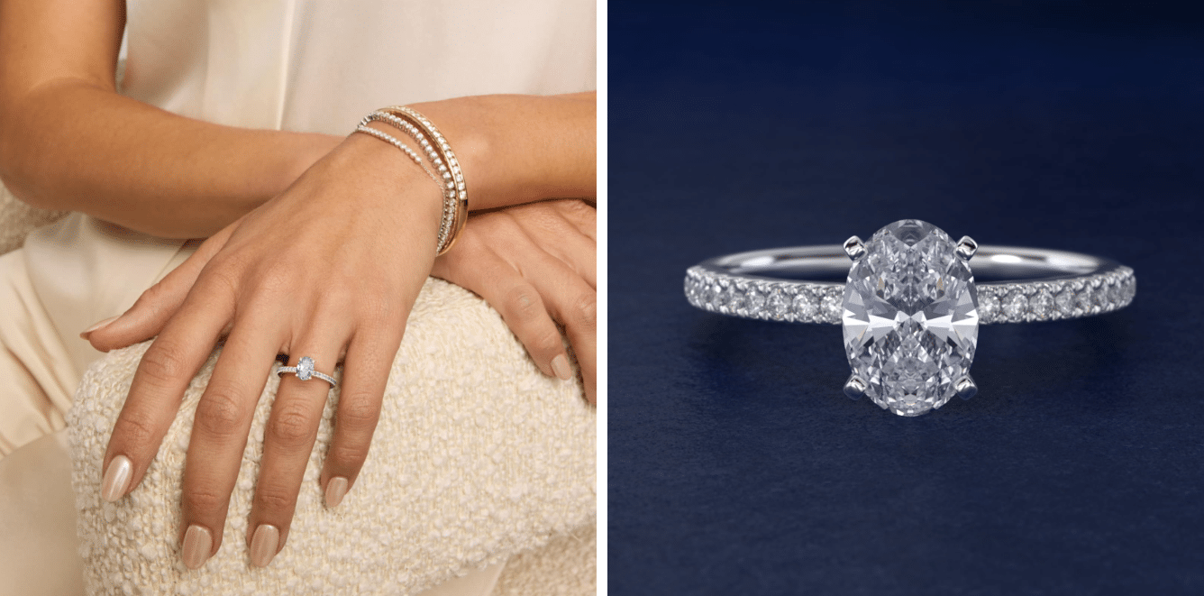 Blue Nile Oval 1 CT Riviera Pavé ($1,950)