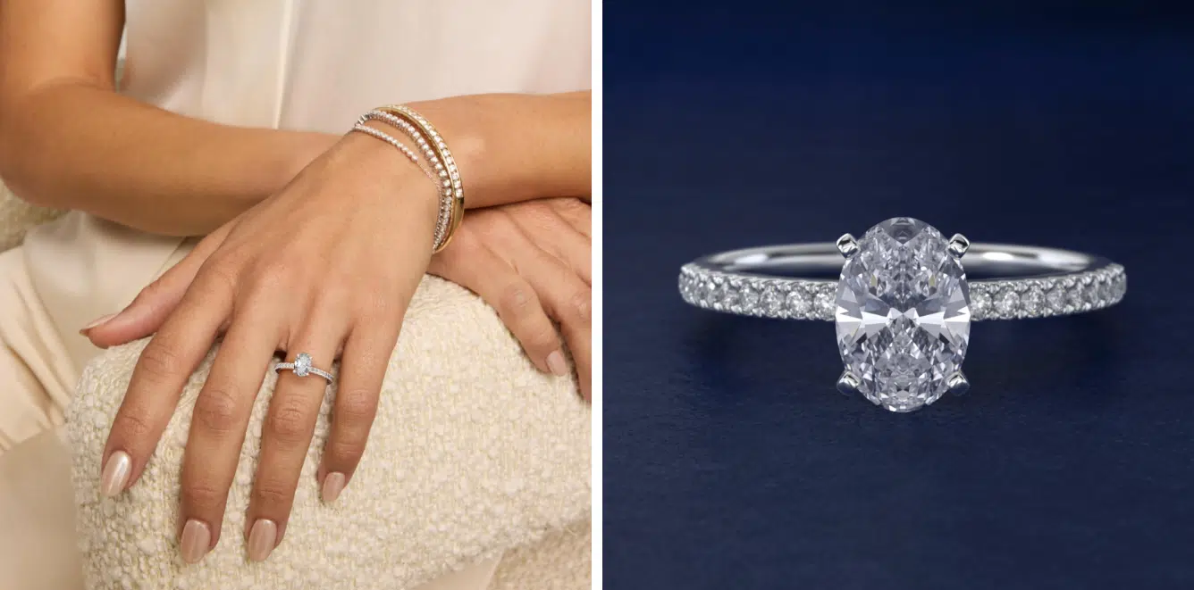 Blue Nile Oval 1 CT Riviera Pavé ($1,950)