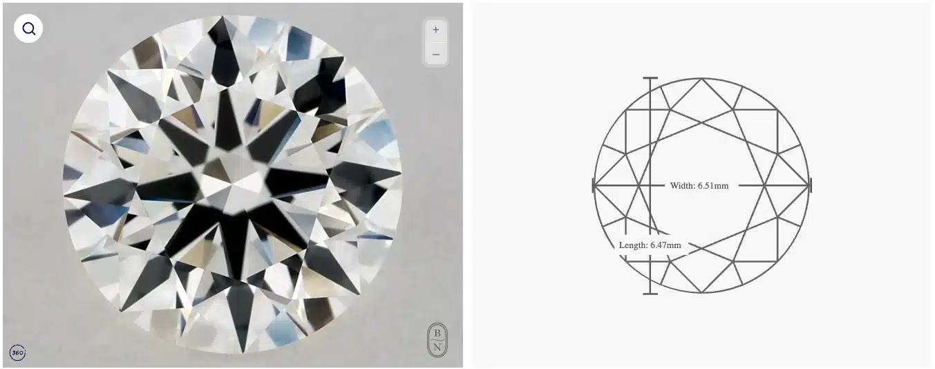 GIA 1.03 Carat H-VVS1 Excellent Cut Round Diamond