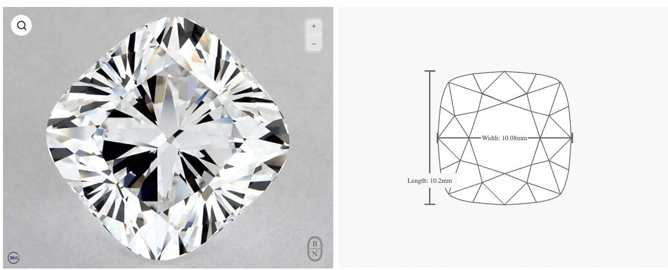 GIA 5.30 Carat Cushion Modified Lab-Grown Diamond