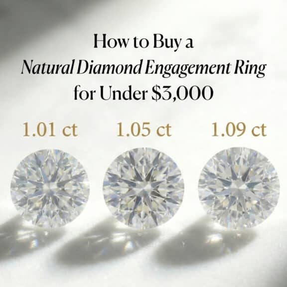 How to Buy a Natural Diamond Engagement Ring for Under $3,000 (GIA Guide)