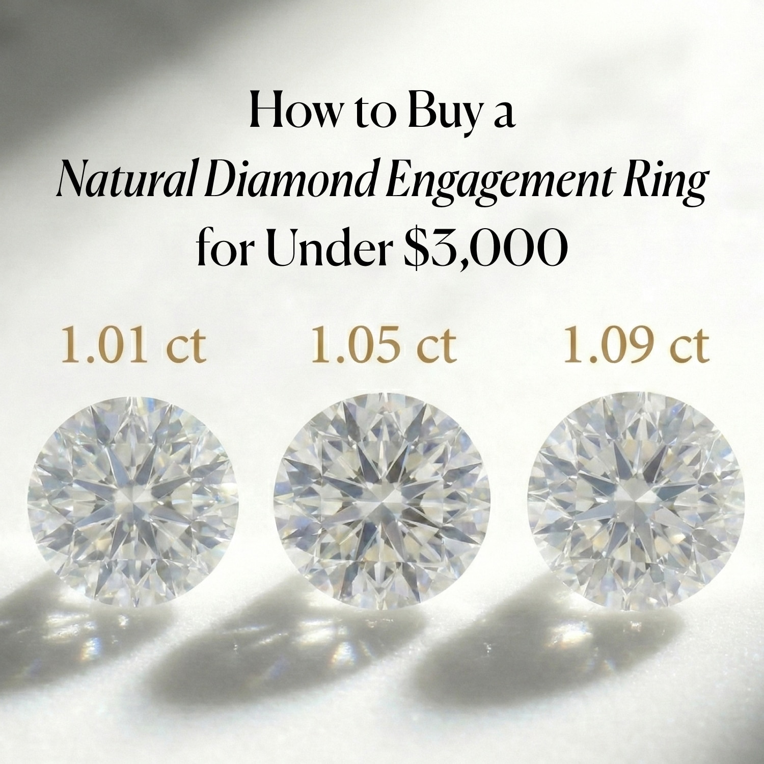 How to Buy a Natural Diamond Engagement Ring for Under $3,000 (GIA Guide)