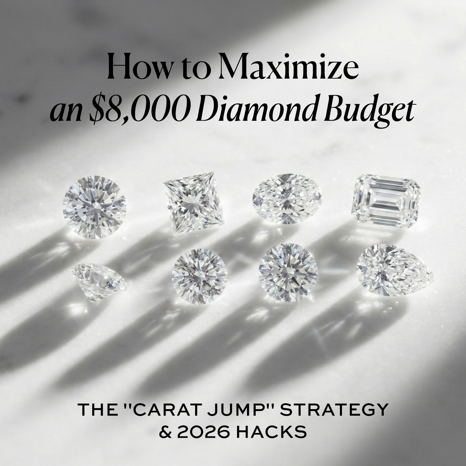How to Maximize an $8,000 Diamond Budget: The "Carat Jump" Strategy & 2026 Hacks
