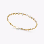 14K yellow gold graduated lab grown diamond tennis bracelets under $3000 featuring 1.70 CTW of VRAI created colorless diamonds.