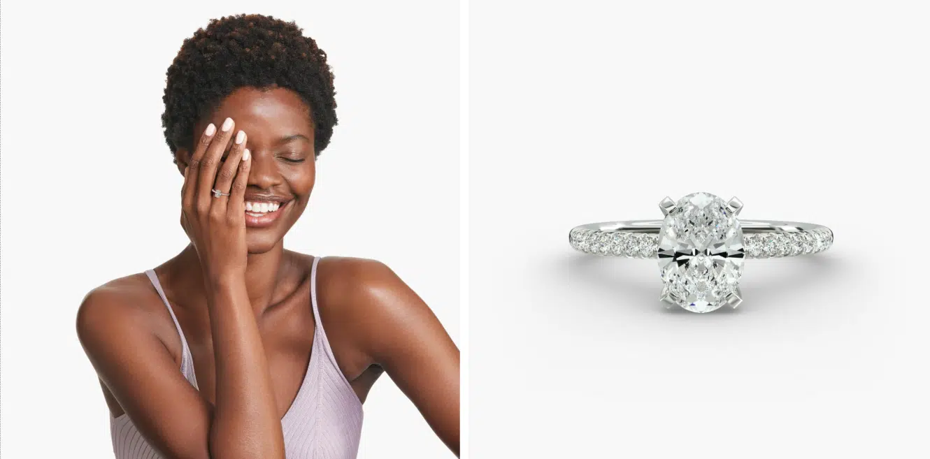 James Allen Oval 1 CT Petite Pavé ($1,570)