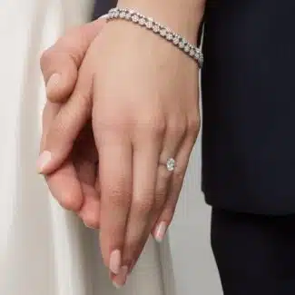 Platinum oval solitaire engagement rings under $2,500 featuring a 1.5 carat oval lab-grown diamond on a 1.80mm petite band.