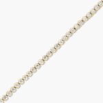 14K yellow gold round lab grown diamond tennis bracelets under $3000 featuring 3 CTW of brilliant-cut diamonds in basket settings.
