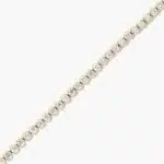 14K yellow gold round lab grown diamond tennis bracelets under $3000 featuring 3 CTW of brilliant-cut diamonds in basket settings.