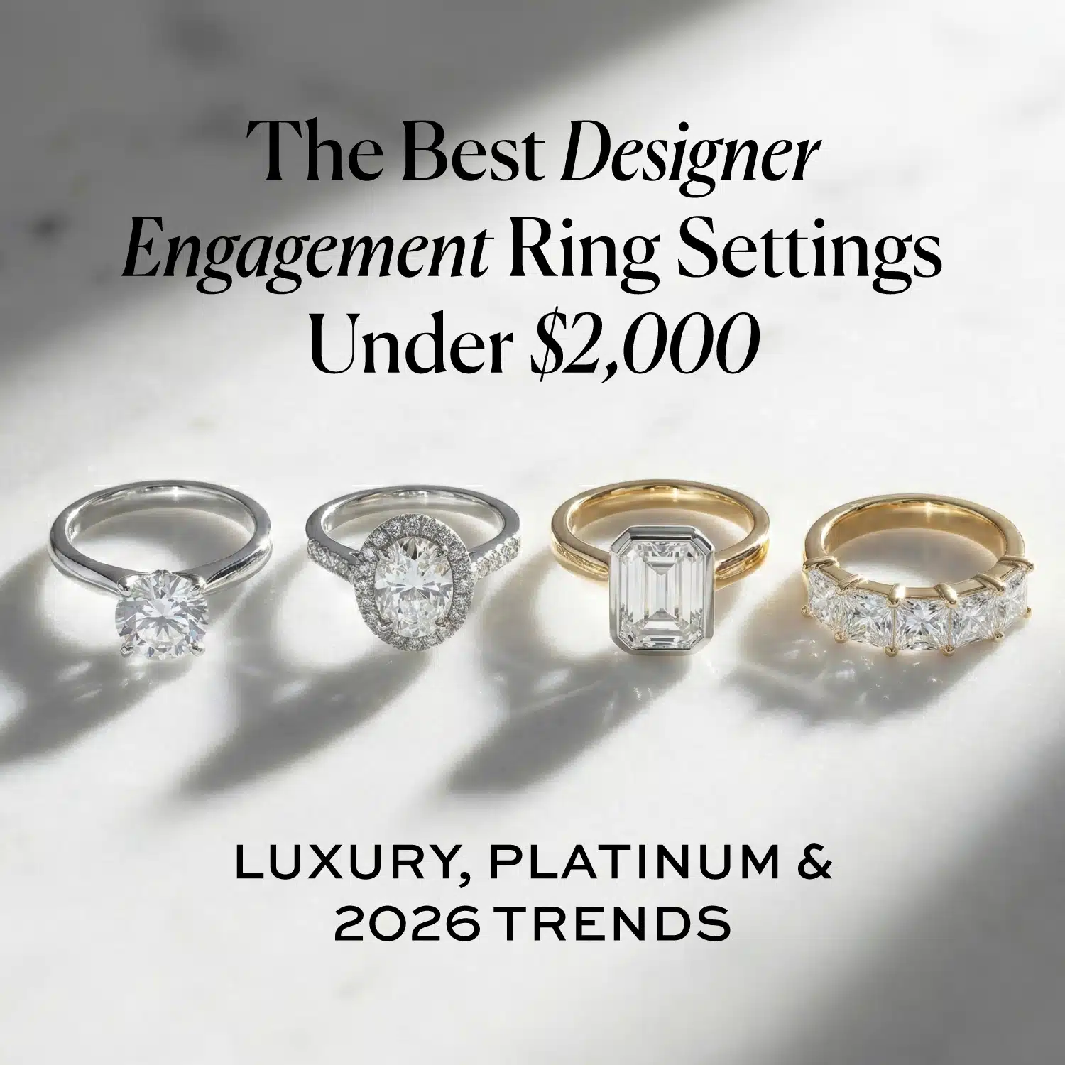 The Best Designer Engagement Ring Settings Under $2,000: Luxury, Platinum & 2026 Trends