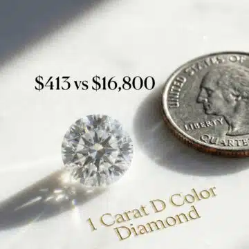 How much is a 1 carat D color diamond price in 2026? See the $16,000 price gap between Natural ($16,870) and Lab-Grown ($413). Learn why VVS2 is the "Smart Buy" and save $10,000 instantly.