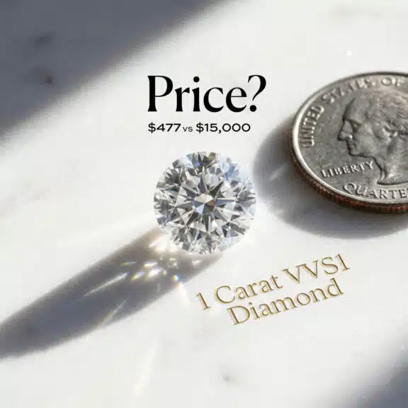 1 Carat VVS1 Diamond Price: $477 vs $15,000 (2026)
